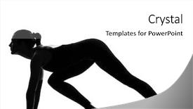  Presentation with tall - Presentation featuring beautiful caucasian tall woman ballet dancer stretching warming up full length on studio isolated white background background and a white colored foreground