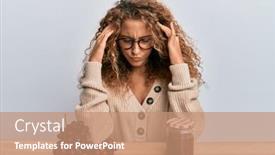  Presentation with migraine - Slides featuring beautiful-caucasian-teenager-girl-making background and a coral colored foreground