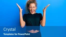  Presentation with black girl - PPT theme consisting of beautiful-caucasian-teenager-girl-wearing background and a ocean colored foreground