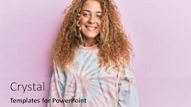  Presentation with tie dye - Audience pleasing slide deck consisting of beautiful-caucasian-teenager-girl-wearing backdrop and a lemonade colored foreground