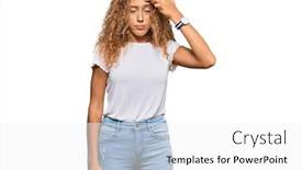  Presentation with skin infection - PPT theme with beautiful-caucasian-teenager-girl-wearing background and a white colored foreground