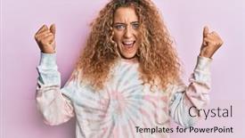  Presentation with tie dye - Slides with beautiful-caucasian-teenager-girl-wearing background and a lemonade colored foreground