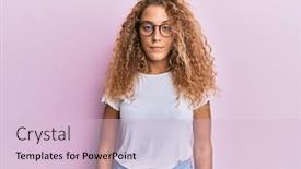  Presentation with pink simple - Presentation design featuring beautiful-caucasian-teenager-girl-wearing background and a lemonade colored foreground