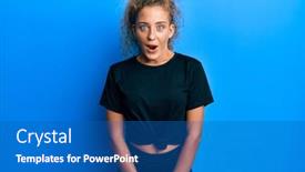  Presentation with african american teenager girl - Presentation design featuring beautiful-caucasian-teenager-girl-wearing background and a ocean colored foreground