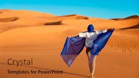  Presentation with sahara - Slide set with beautiful-caucasian-woman-posing background and a red colored foreground