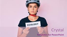  Presentation with bike - Amazing slides having beautiful-caucasian-woman-wearing-bike backdrop and a lemonade colored foreground