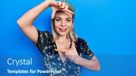  Presentation with princess - Presentation theme having beautiful-caucasian-woman-wearing-princess background and a ocean colored foreground