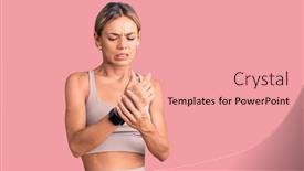  Presentation with arthritis - Cool new PPT layouts with beautiful-caucasian-woman-wearing-sportswear backdrop and a coral colored foreground