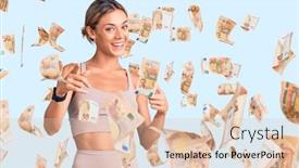  Presentation with sportswear - Audience pleasing PPT layouts consisting of beautiful-caucasian-woman-wearing-sportswear backdrop and a lemonade colored foreground