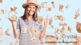  Presentation with rock star - Audience pleasing slide deck consisting of beautiful-caucasian-woman-wearing-summer backdrop and a lemonade colored foreground