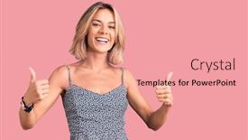  Presentation with summer - PPT layouts enhanced with beautiful-caucasian-woman-wearing-summer background and a coral colored foreground