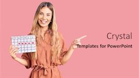  Presentation with real woman hair texture human - Presentation design featuring beautiful-caucasian-woman-with-blonde background and a coral colored foreground