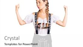  Presentation with hair - Presentation theme having beautiful-caucasian-woman-with-blonde background and a white colored foreground