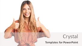  Presentation with hair - Amazing slide set having beautiful-caucasian-woman-with-blonde backdrop and a lemonade colored foreground