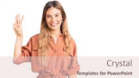  Presentation with hair - Slides with beautiful-caucasian-woman-with-blonde background and a lemonade colored foreground