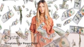  Presentation with hair - Audience pleasing slide set consisting of beautiful-caucasian-woman-with-blonde backdrop and a coral colored foreground
