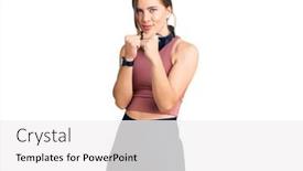  Presentation with fight - Amazing theme having beautiful-caucasian-young-woman-wearing backdrop and a white colored foreground