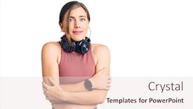  Presentation with sad woman - Presentation consisting of beautiful-caucasian-young-woman-wearing background and a lemonade colored foreground