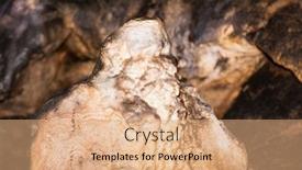  Presentation with cave - Presentation theme consisting of interspersed - beautiful cave formations ice cave background and a coral colored foreground