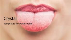  Presentation with extreme - Theme enhanced with beautiful cheeky mouth tongue background and a coral colored foreground