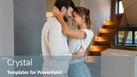  Presentation with cheerful - PPT layouts consisting of beautiful-cheerful-couple-smiling background and a seafoam green colored foreground