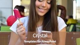  Presentation with teen - Slide deck consisting of beautiful cheerful teen girl eating ice-cream and using smartphone in outdoor cafe urban teenager lifestyle background and a tawny brown colored foreground