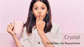  Presentation with save girl child - Cool new PPT layouts with beautiful-child-girl-holding-coffee backdrop and a lemonade colored foreground