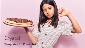  Presentation with angry child - Audience pleasing PPT layouts consisting of beautiful-child-girl-holding-italian backdrop and a soft green colored foreground