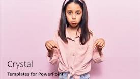  Presentation with child depressed - Slide set with beautiful-child-girl-wearing-casual background and a lemonade colored foreground