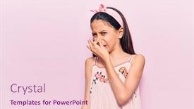  Presentation with bad breath - Amazing slide deck having beautiful-child-girl-wearing-casual backdrop and a lemonade colored foreground