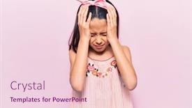  Presentation with migraine - Audience pleasing presentation theme consisting of beautiful-child-girl-wearing-casual backdrop and a lemonade colored foreground