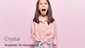  Presentation with angry child - Presentation with beautiful-child-girl-wearing-casual background and a lemonade colored foreground