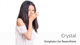  Presentation with bad breath - Amazing PPT layouts having beautiful-child-girl-wearing-casual backdrop and a white colored foreground