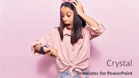  Presentation with late - PPT layouts with beautiful-child-girl-wearing-casual background and a lemonade colored foreground