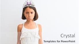  Presentation with child depressed - Beautiful PPT layouts featuring beautiful-child-girl-wearing-princess backdrop and a sky blue colored foreground