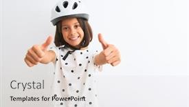  Presentation with security - Presentation theme consisting of beautiful-child-girl-wearing-security background and a lemonade colored foreground