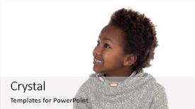  Presentation with wool - Presentation theme having beautiful child with wool jersey background and a light gray colored foreground