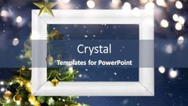  Presentation with white christmas - Slide deck with beautiful-christmas-background-with-white background and a ocean colored foreground