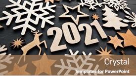  Presentation with 2021 - Presentation with beautiful-christmas-background background and a coral colored foreground