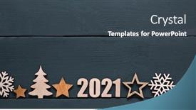  Presentation with 2021 - Colorful presentation theme enhanced with beautiful-christmas-background backdrop and a tawny brown colored foreground