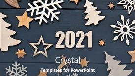  Presentation with 2021 - PPT layouts with beautiful-christmas-background background and a ocean colored foreground
