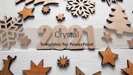  Presentation with 2021 - Cool new theme with beautiful-christmas-background backdrop and a coral colored foreground