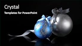  Presentation with christmas black - Slides with christmas balls on black background background and a black colored foreground
