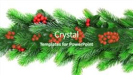  Presentation with frost border on ice christmas - Audience pleasing presentation consisting of beautiful christmas border from fir backdrop and a forest green colored foreground