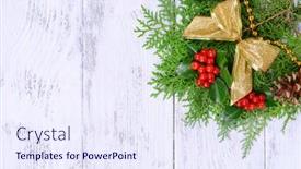  Presentation with border - Amazing theme having beautiful-christmas-border-from-fir backdrop and a sky blue colored foreground