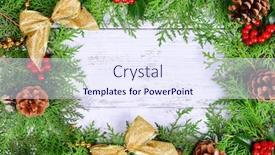  Presentation with border - Colorful slides enhanced with beautiful-christmas-border-from-fir backdrop and a sky blue colored foreground
