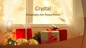  Presentation with gifs christmas - Audience pleasing slide deck consisting of beautiful christmas gifts on windowsill backdrop and a cream colored foreground