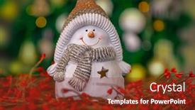  Presentation with glowing lights - Slide set featuring beautiful-christmas-home-decoration-cute background and a tawny brown colored foreground