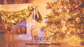  Presentation with family tree - PPT layouts consisting of beautiful-christmas-interior-decoration background and a coral colored foreground