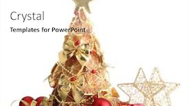  Presentation with lemons - Beautiful presentation theme featuring beautiful christmas tree of dry lemons with decor isolated on white backdrop and a white colored foreground